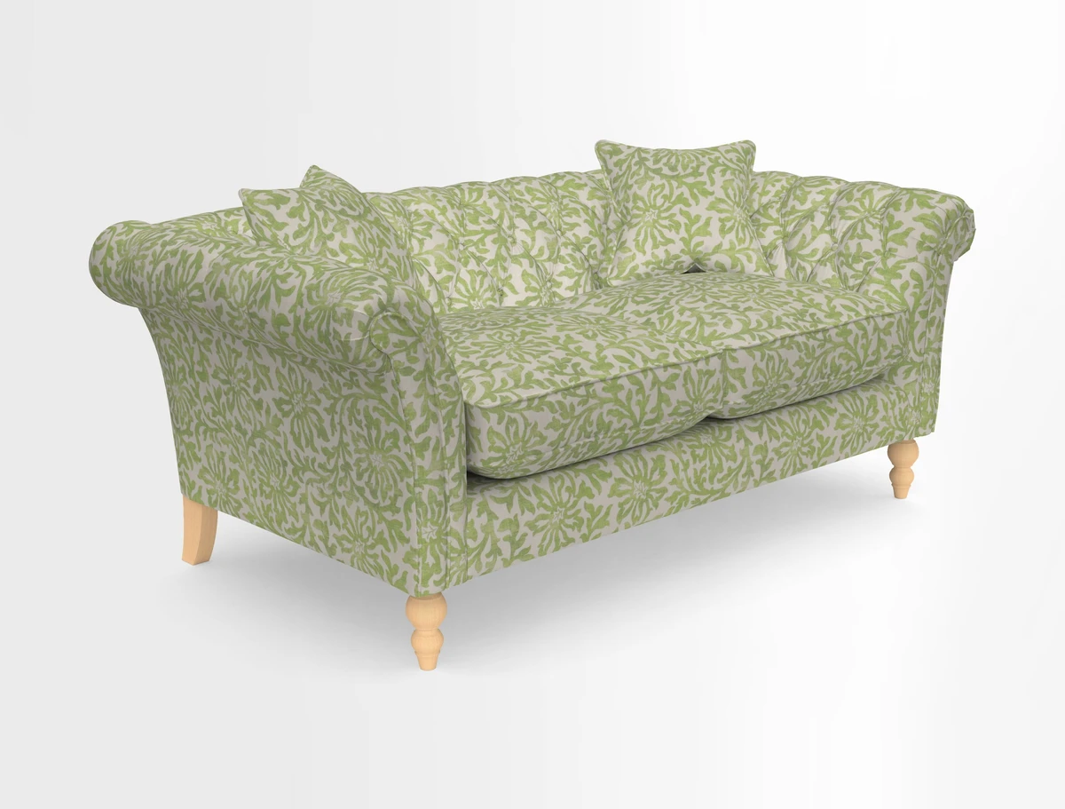 Sudbury Sofa in Linwood Omega Velvet Cognac