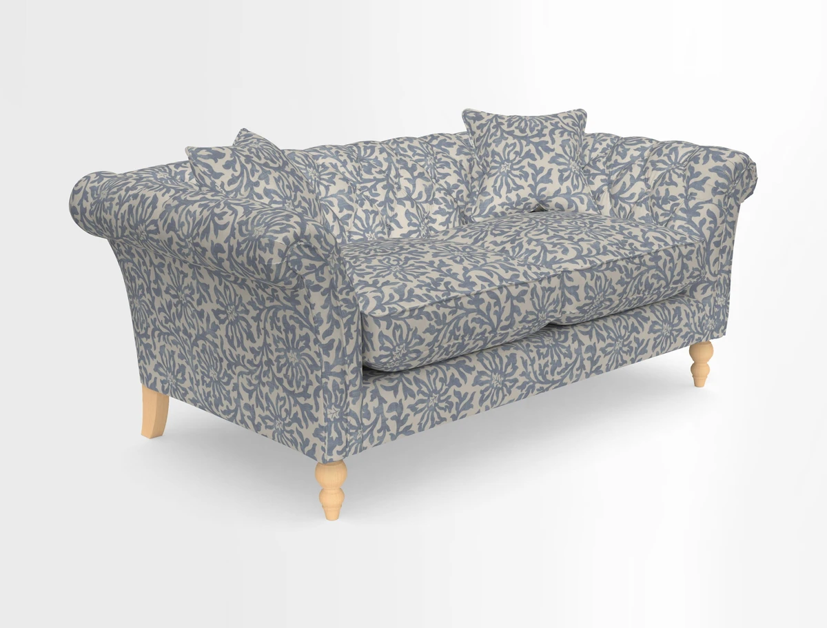 Sudbury Sofa in Linwood Omega Velvet Cognac