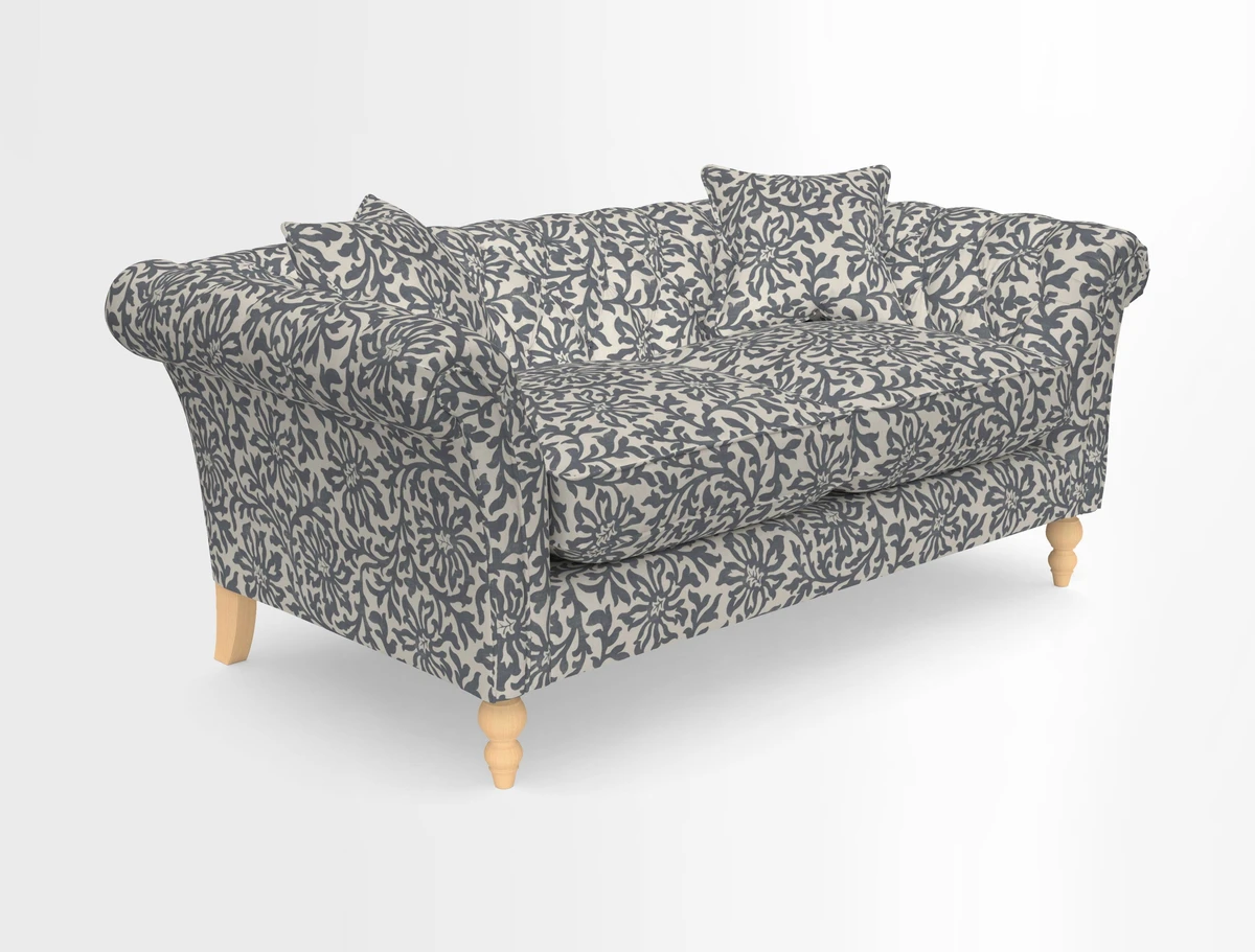 Sudbury Sofa in Linwood Omega Velvet Cognac