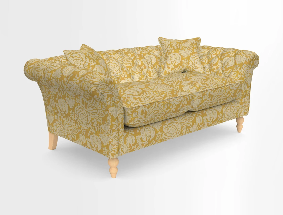 Sudbury Sofa in Linwood Omega Velvet Cognac