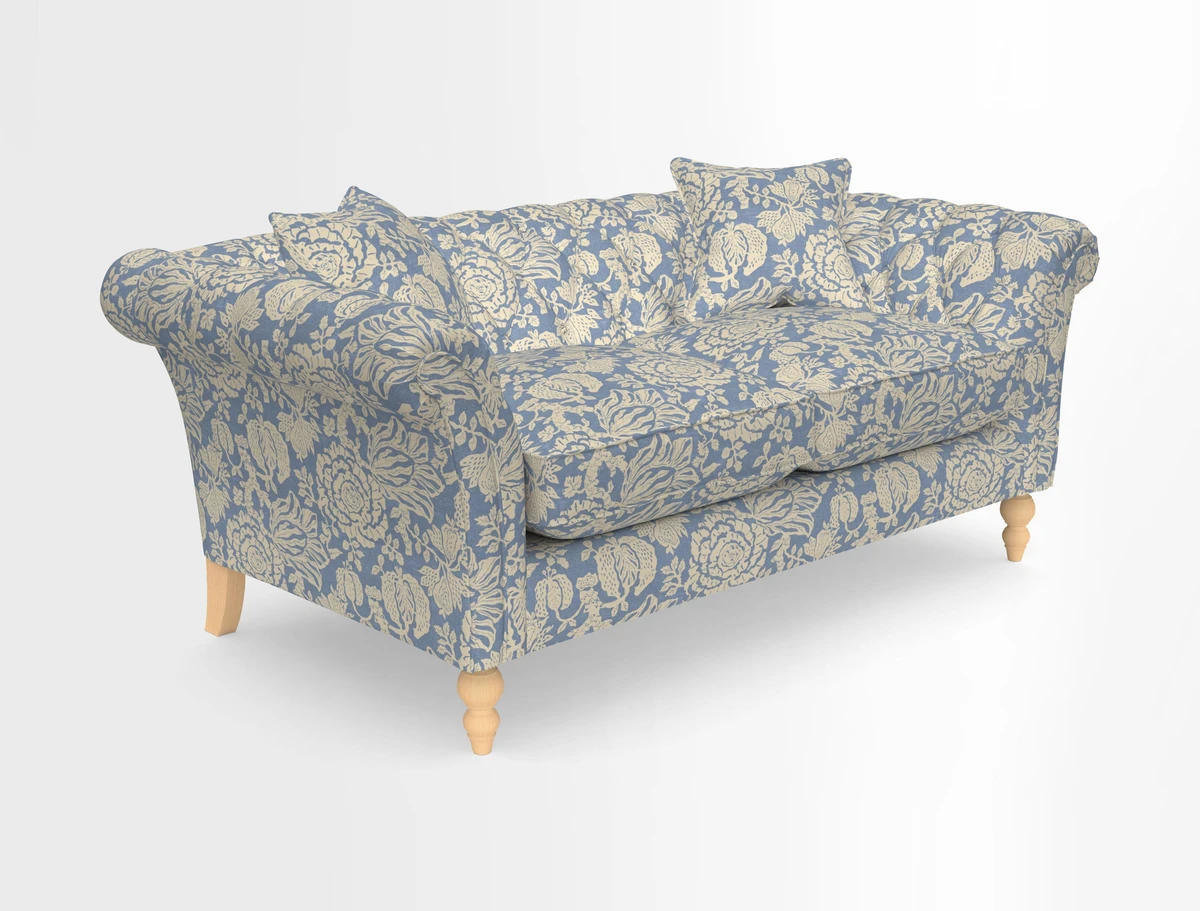 Sudbury Sofa in Linwood Omega Velvet Cognac