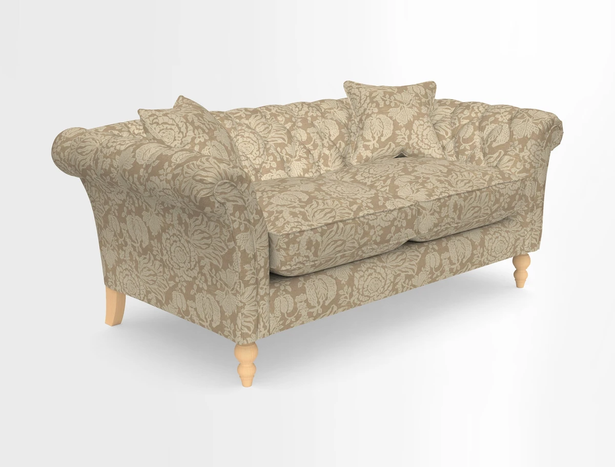 Sudbury Sofa in Linwood Omega Velvet Cognac
