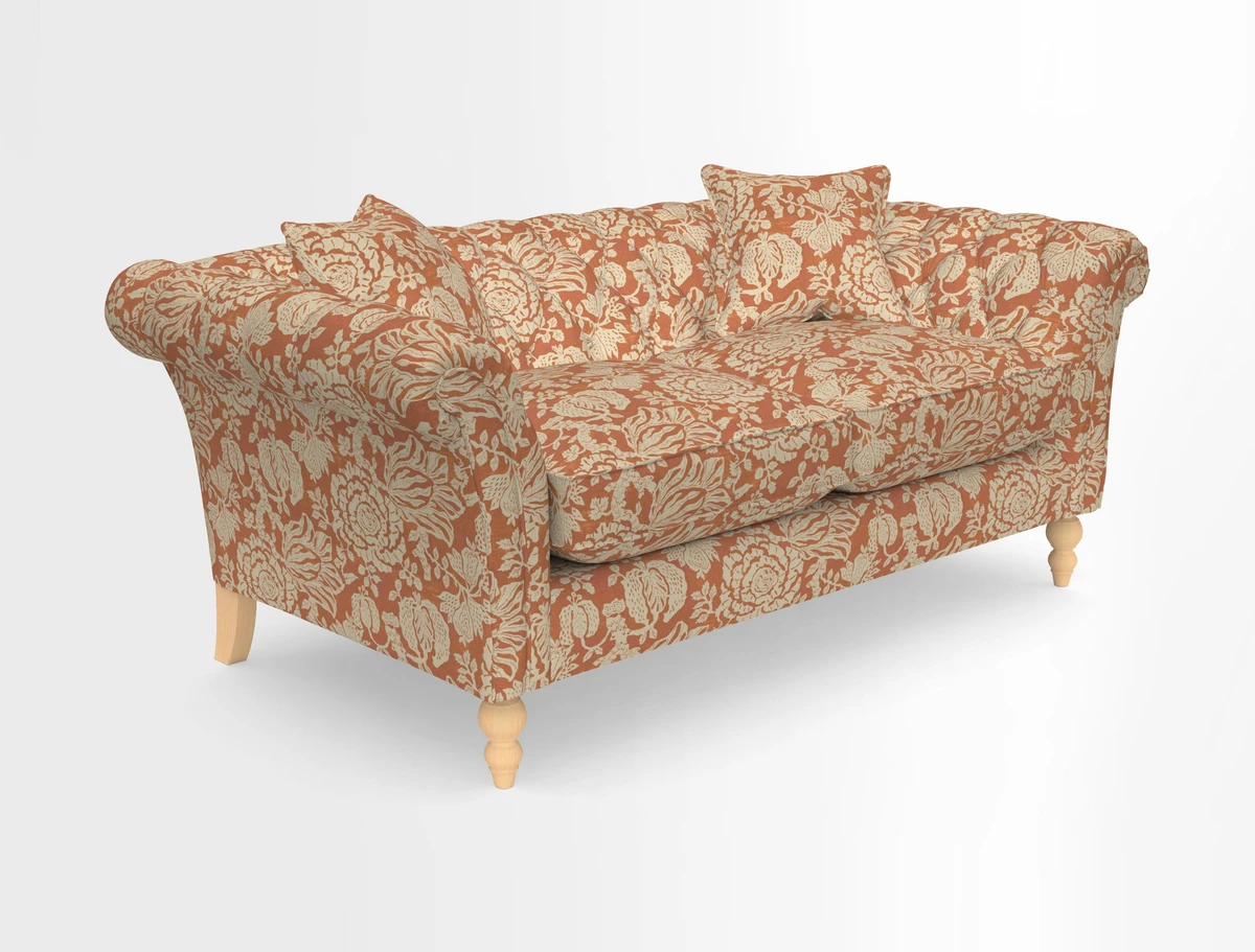 Sudbury Sofa in Linwood Omega Velvet Cognac