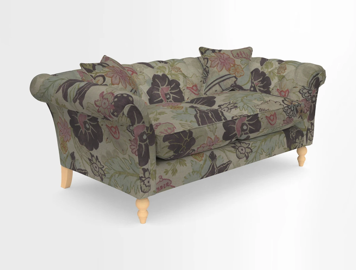 Sudbury Sofa in Linwood Omega Velvet Cognac