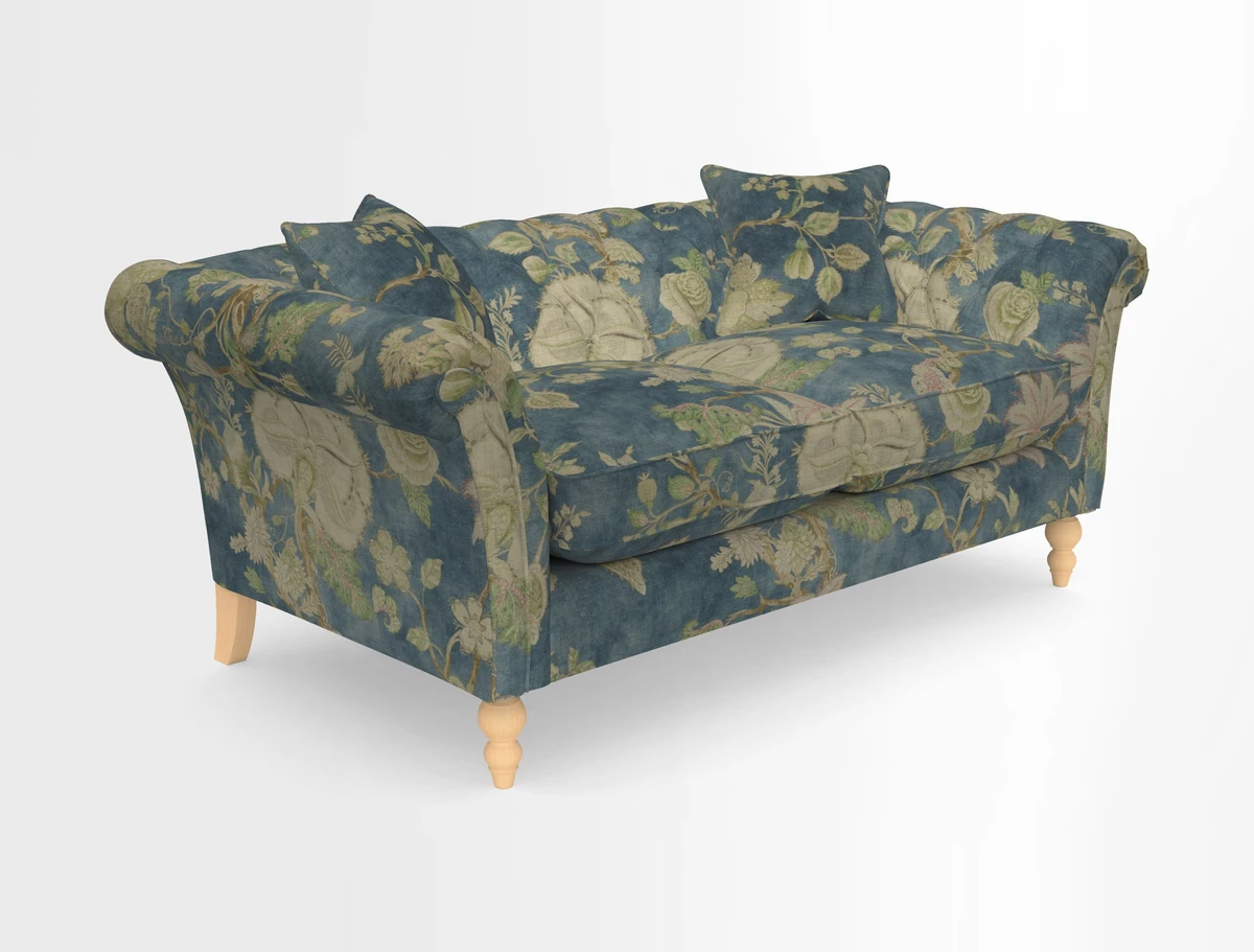 Sudbury Sofa in Linwood Omega Velvet Cognac