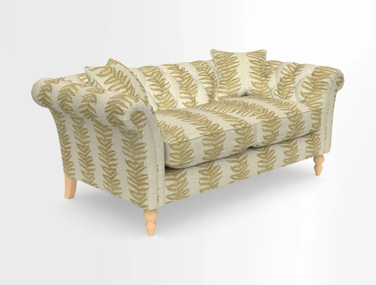 Sudbury Sofa in Linwood Omega Velvet Cognac