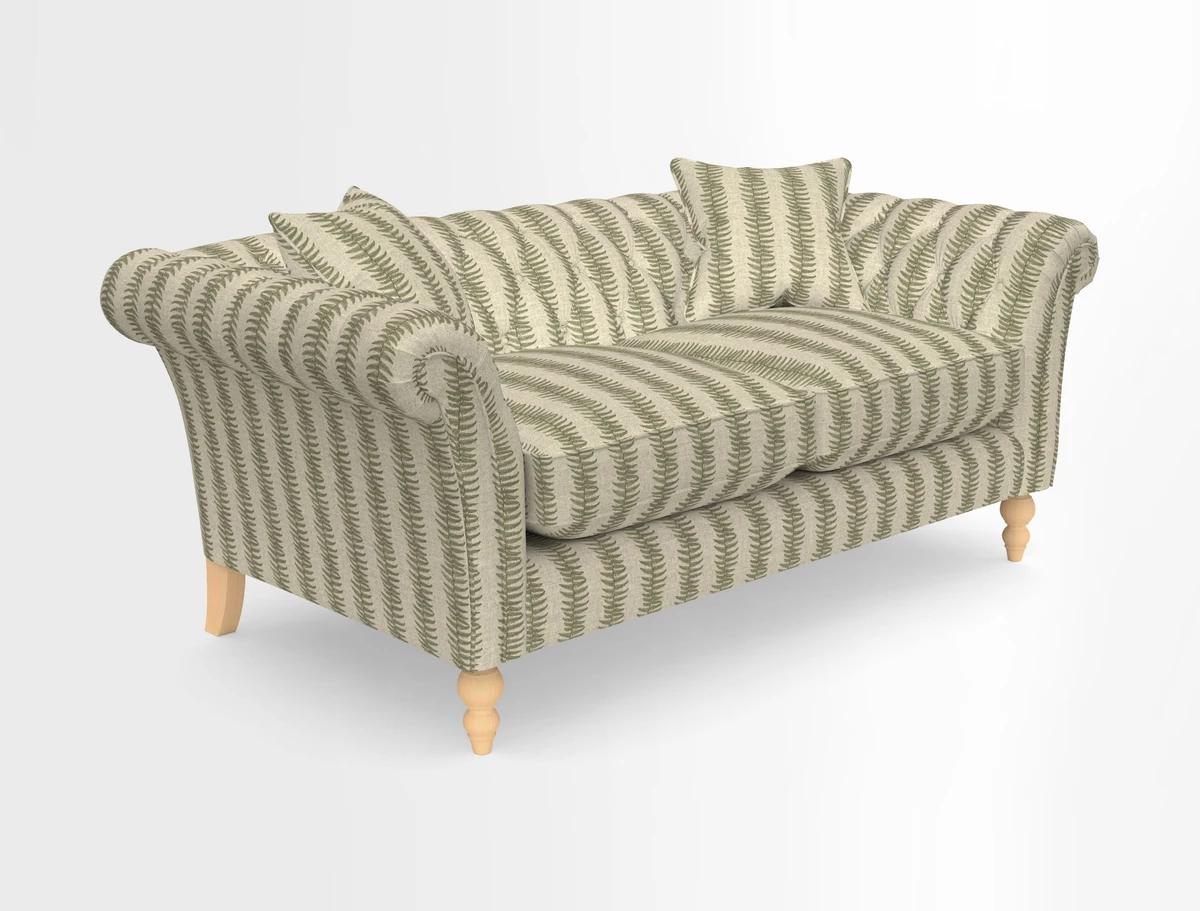 Sudbury Sofa in Linwood Omega Velvet Cognac