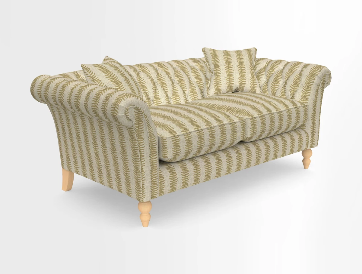 Sudbury Sofa in Linwood Omega Velvet Cognac
