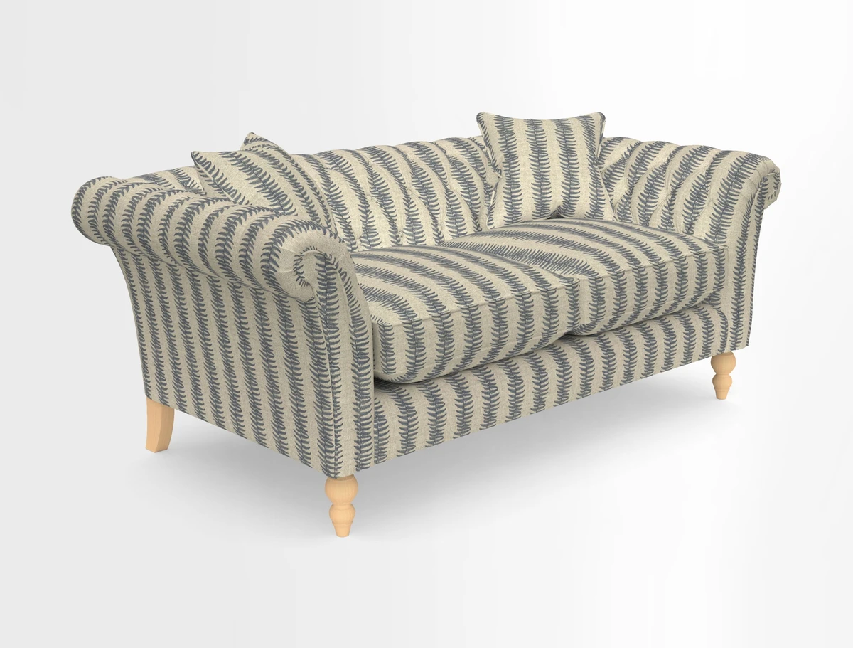 Sudbury Sofa in Linwood Omega Velvet Cognac