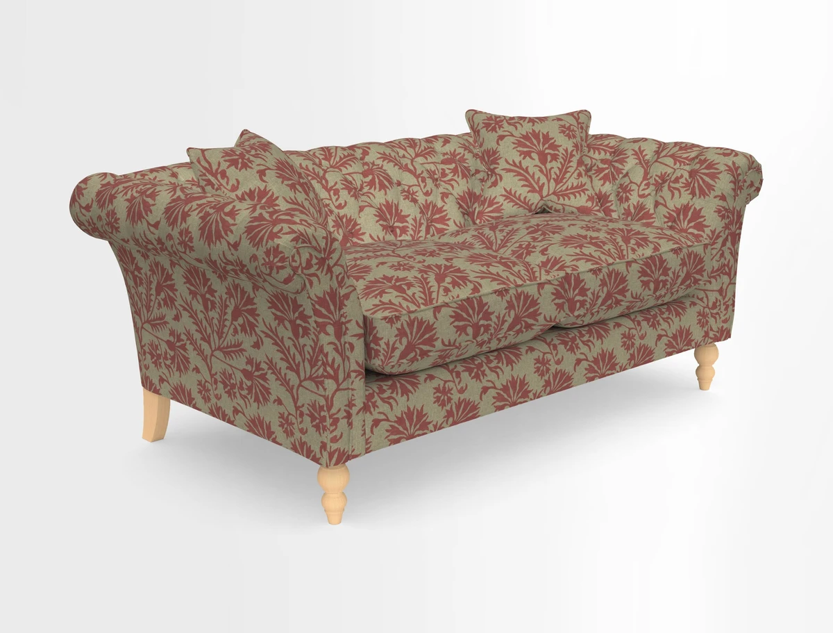 Sudbury Sofa in Linwood Omega Velvet Cognac