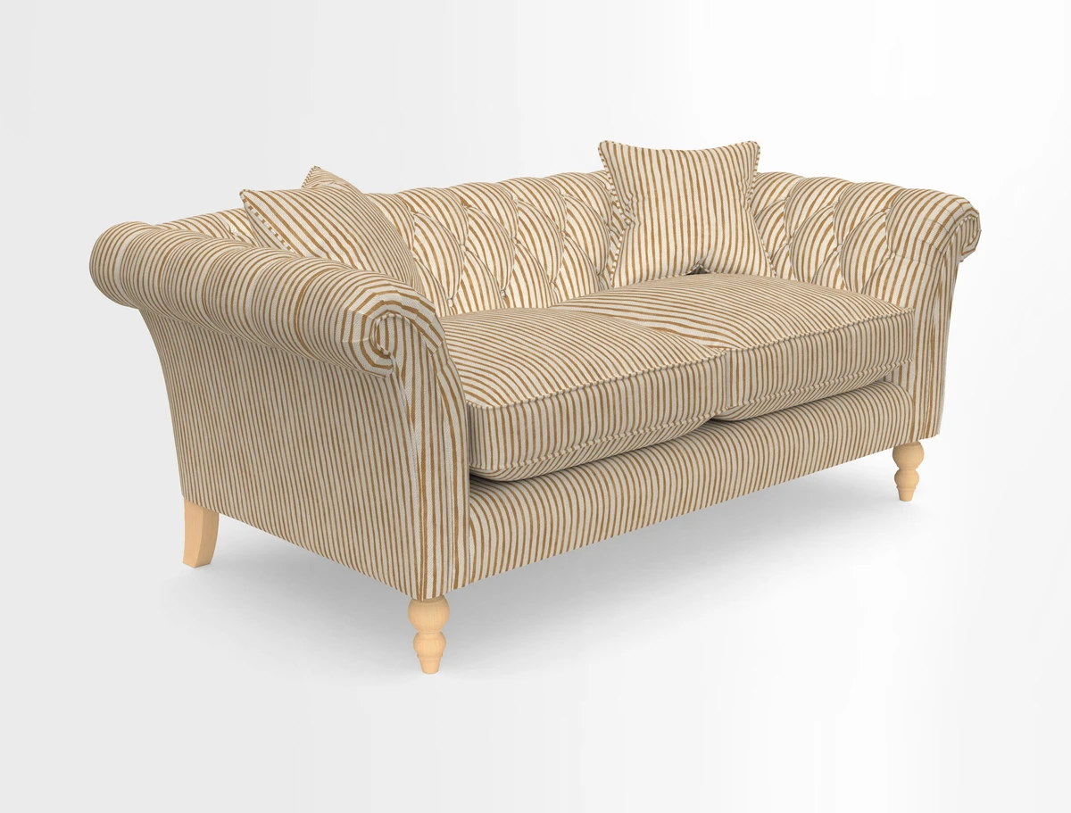 Sudbury Sofa in Linwood Omega Velvet Cognac
