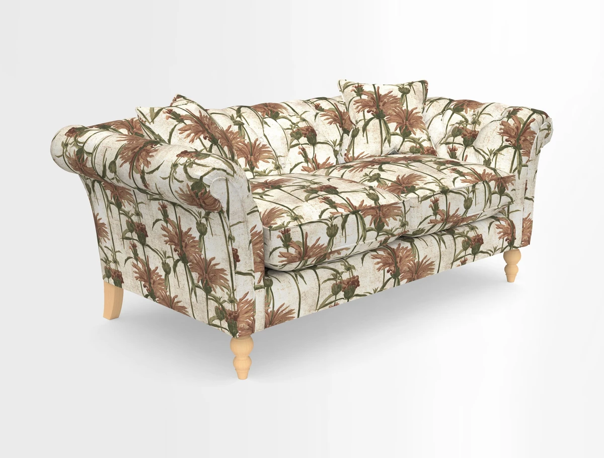 Sudbury Sofa in Linwood Omega Velvet Cognac