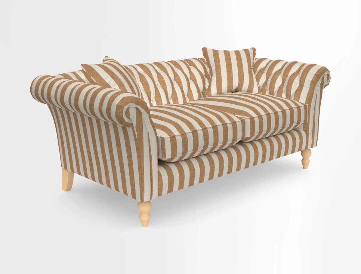Sudbury Sofa in Linwood Omega Velvet Cognac