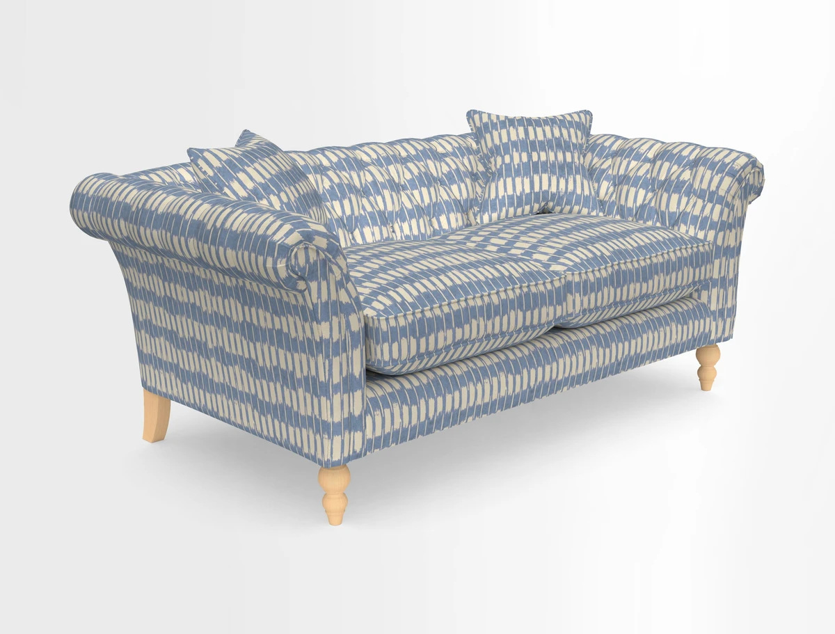 Sudbury Sofa in Linwood Omega Velvet Cognac