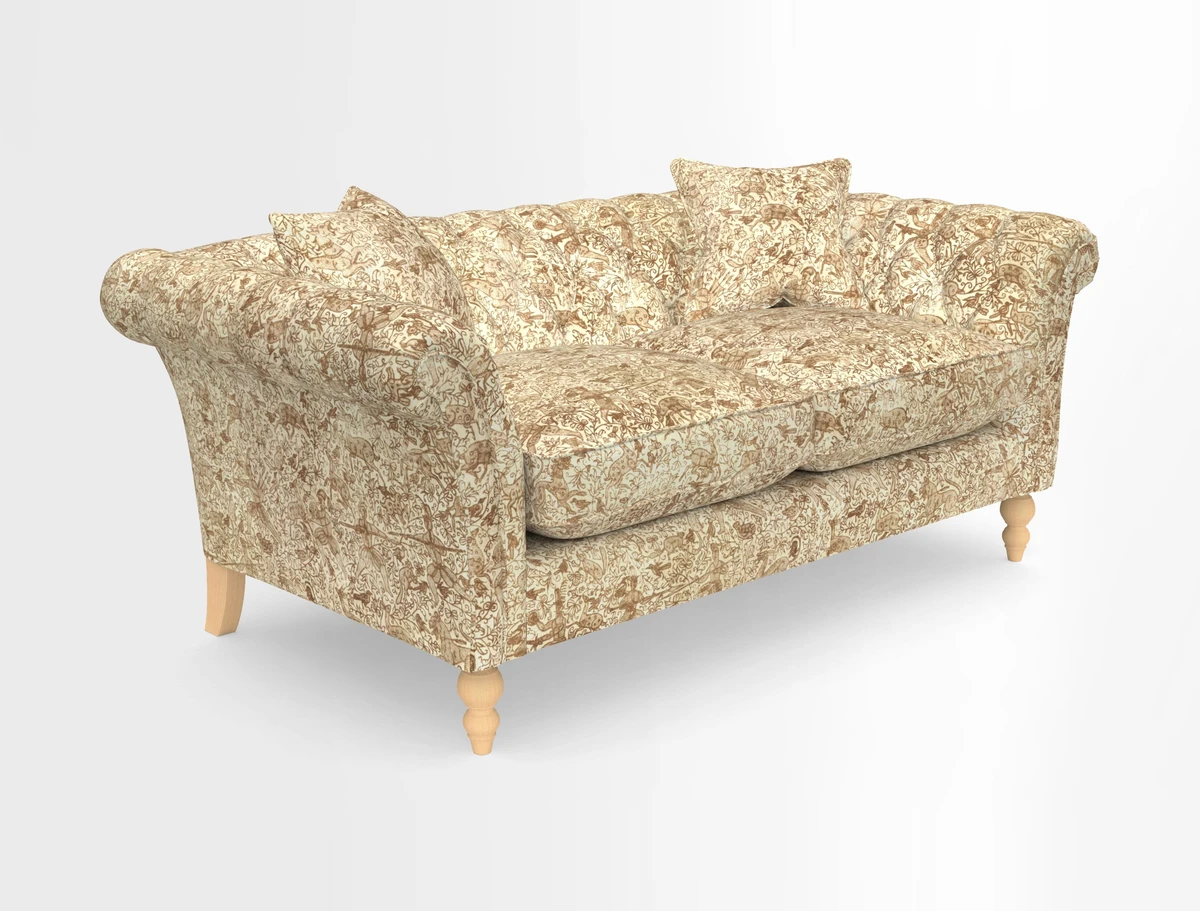 Sudbury Sofa in Linwood Omega Velvet Cognac