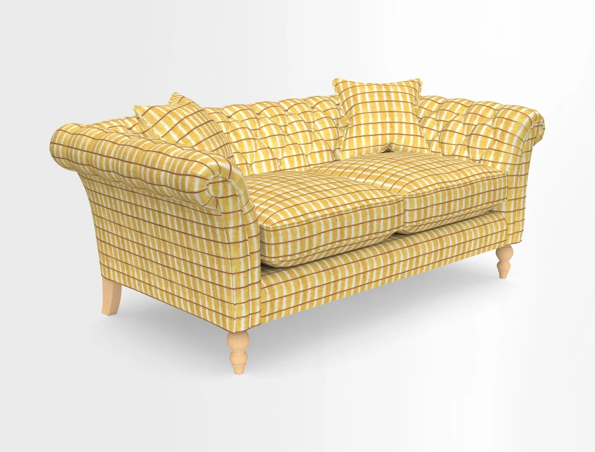 Sudbury Sofa in Linwood Omega Velvet Cognac