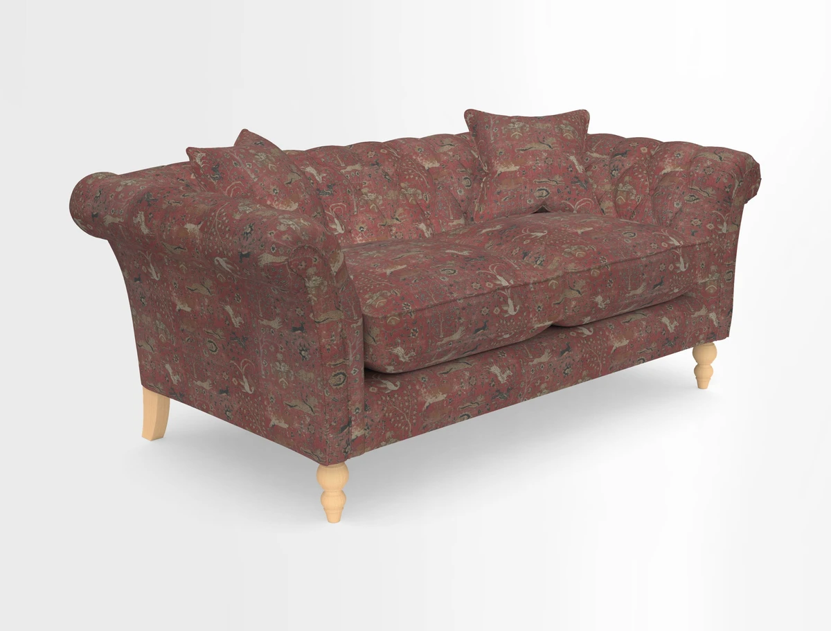 Sudbury Sofa in Linwood Omega Velvet Cognac