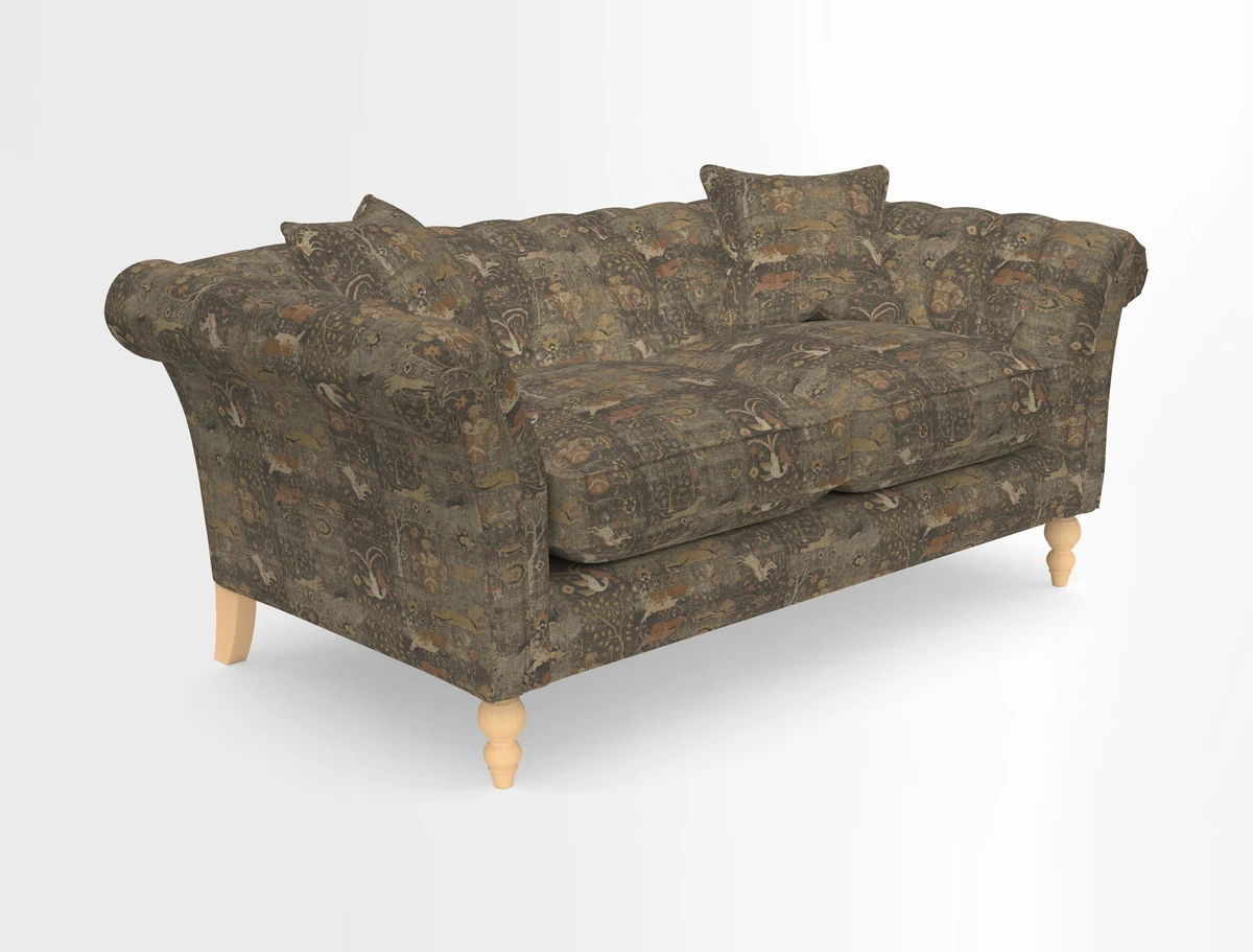 Sudbury Sofa in Linwood Omega Velvet Cognac