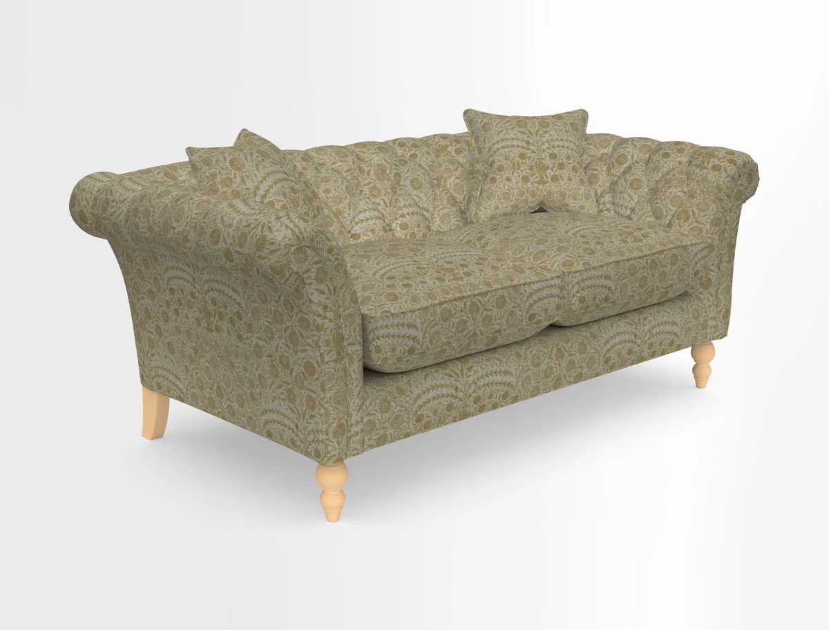 Sudbury Sofa in Linwood Omega Velvet Cognac