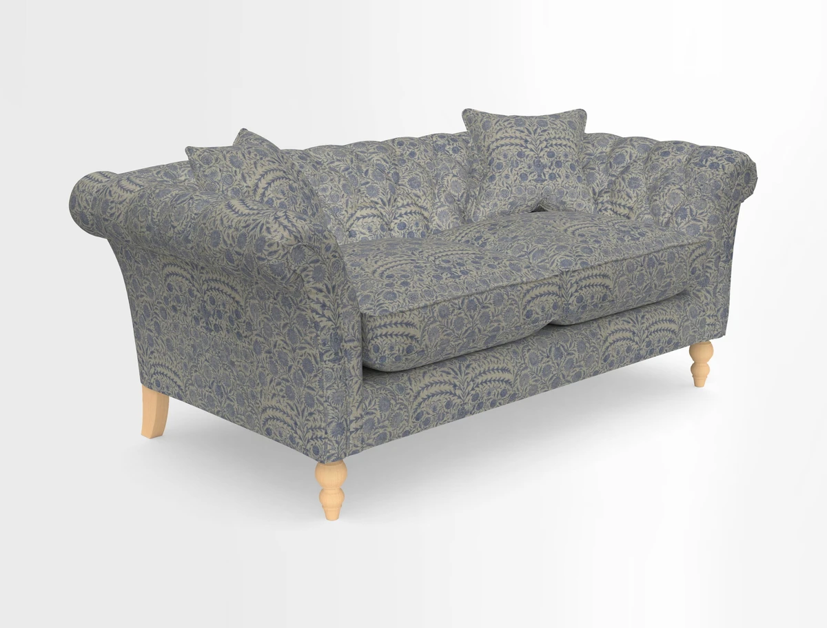 Sudbury Sofa in Linwood Omega Velvet Cognac