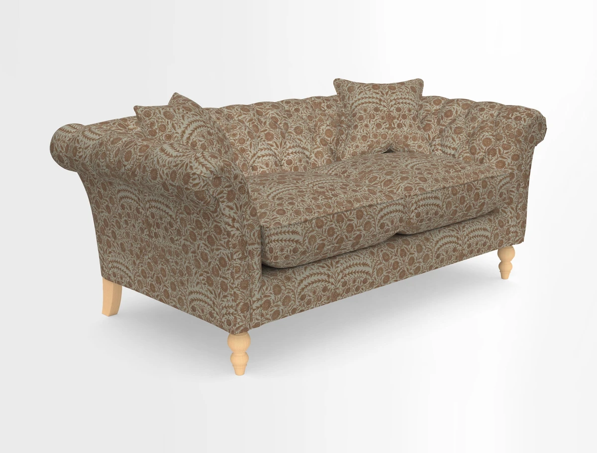 Sudbury Sofa in Linwood Omega Velvet Cognac