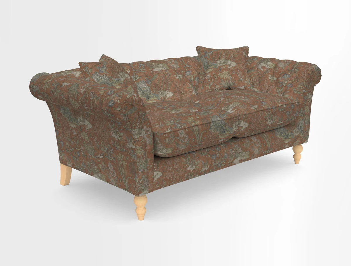 Sudbury Sofa in Linwood Omega Velvet Cognac