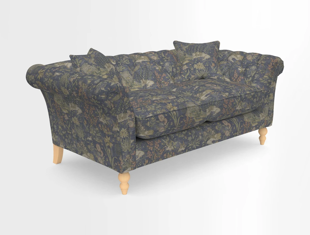 Sudbury Sofa in Linwood Omega Velvet Cognac