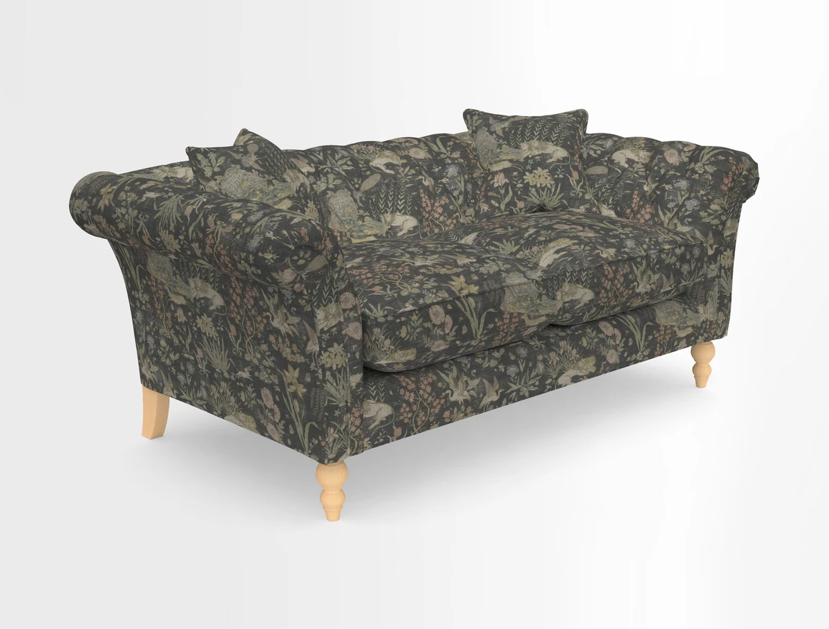 Sudbury Sofa in Linwood Omega Velvet Cognac