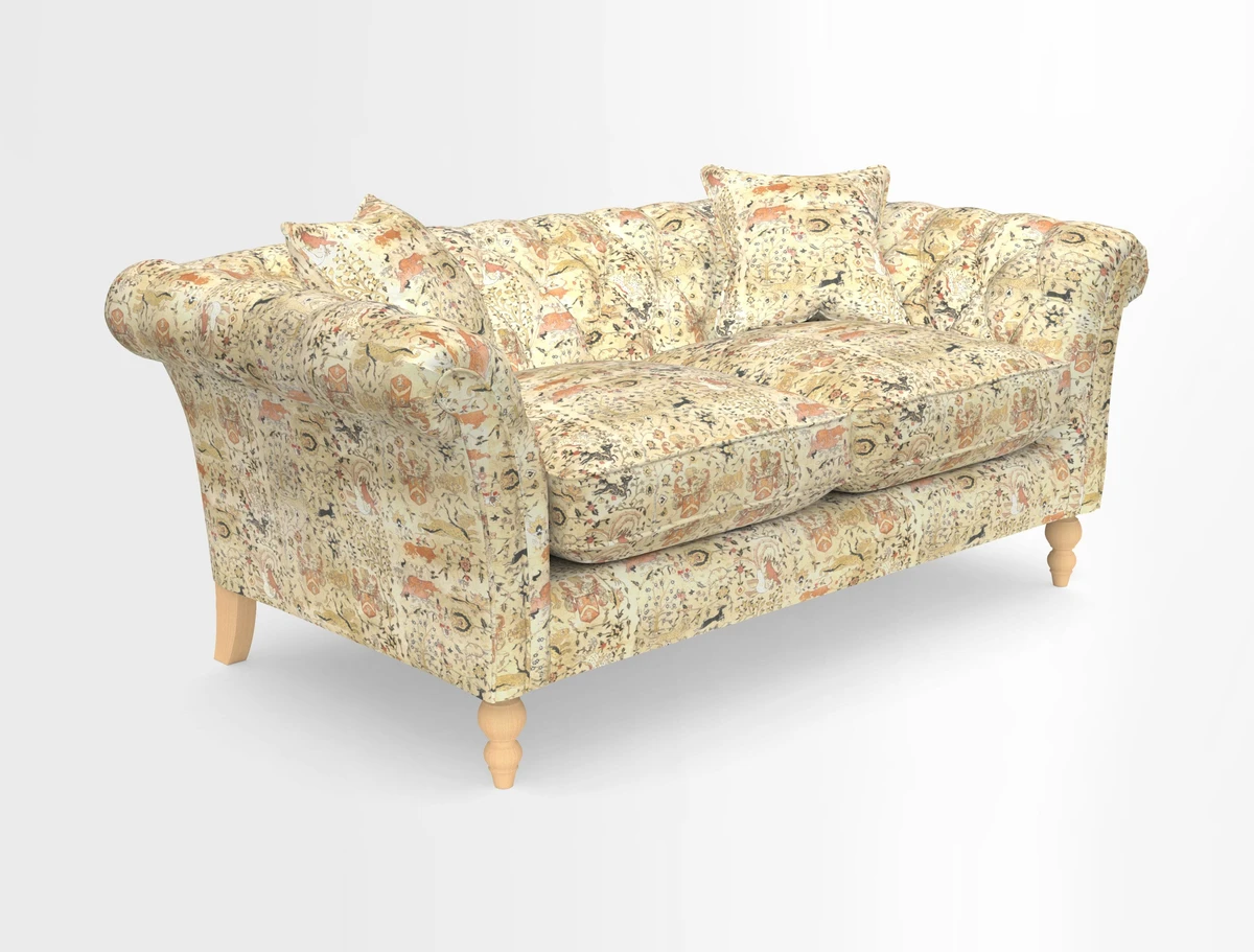 Sudbury Sofa in Linwood Omega Velvet Cognac