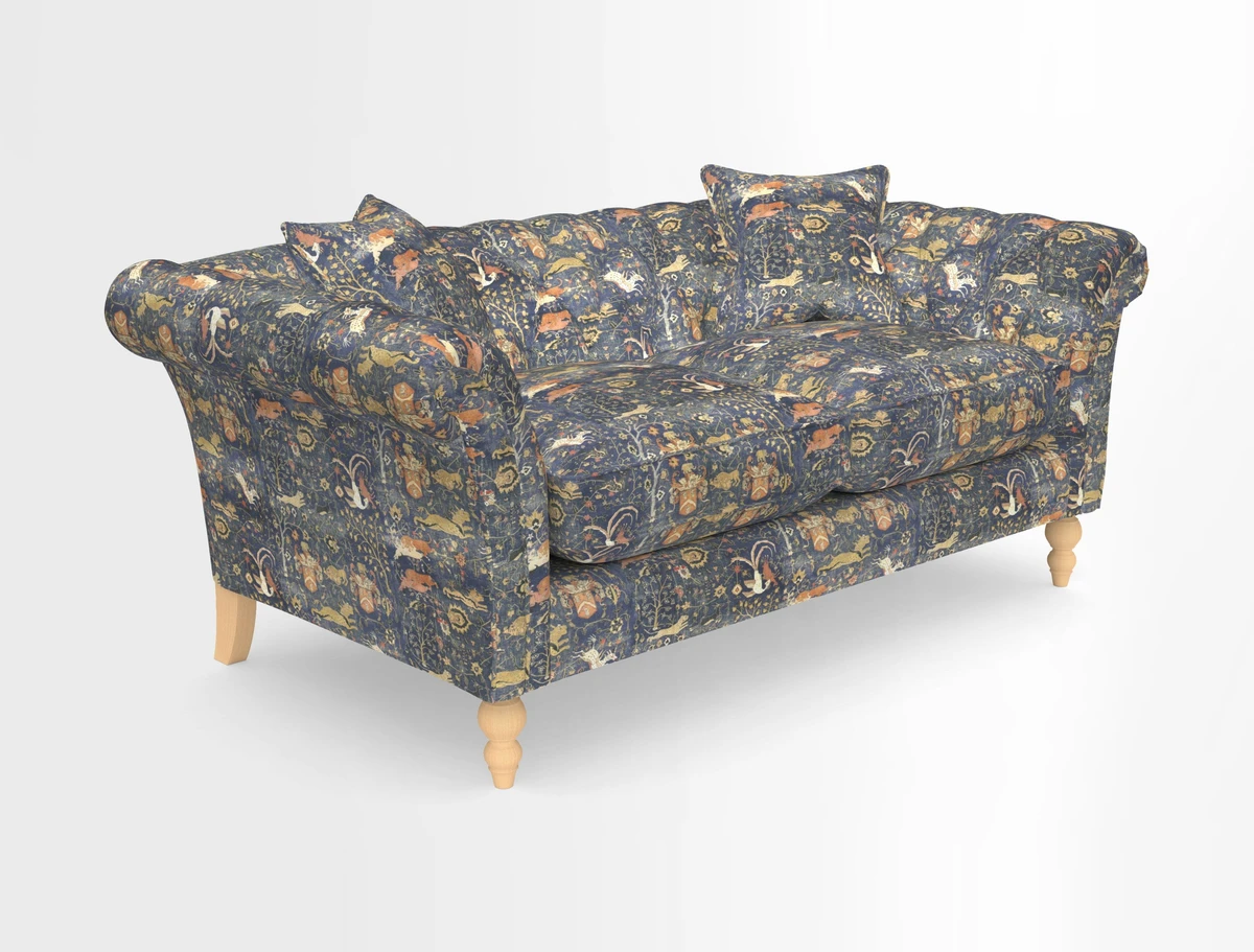 Sudbury Sofa in Linwood Omega Velvet Cognac