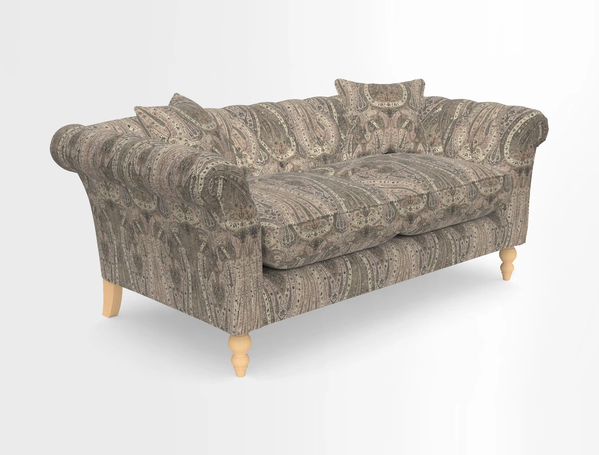 Sudbury Sofa in Linwood Omega Velvet Cognac