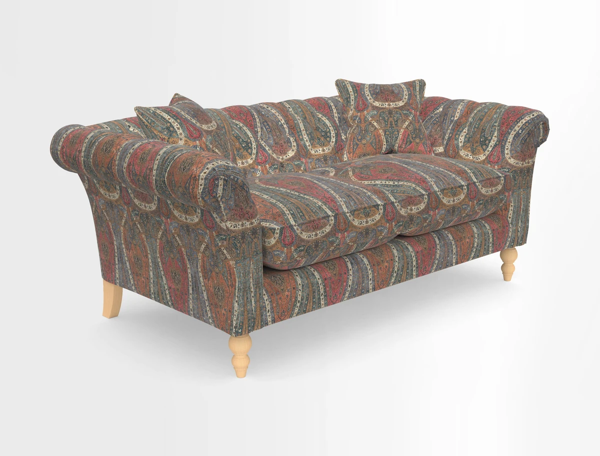 Sudbury Sofa in Linwood Omega Velvet Cognac