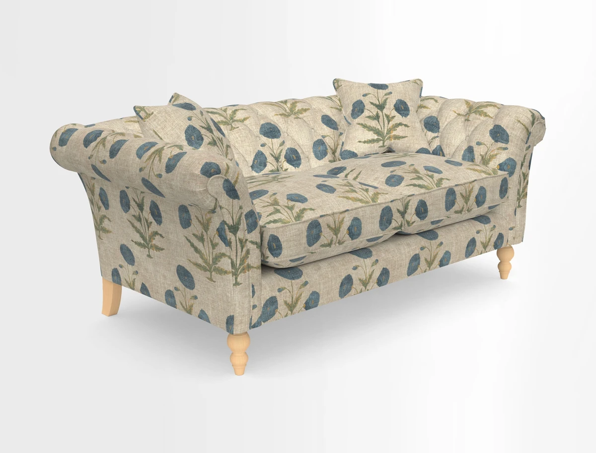 Sudbury Sofa in Linwood Omega Velvet Cognac