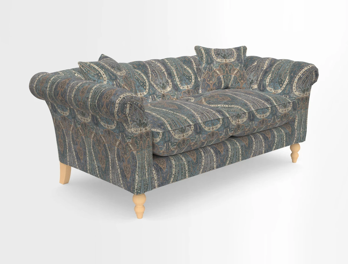 Sudbury Sofa in Linwood Omega Velvet Cognac