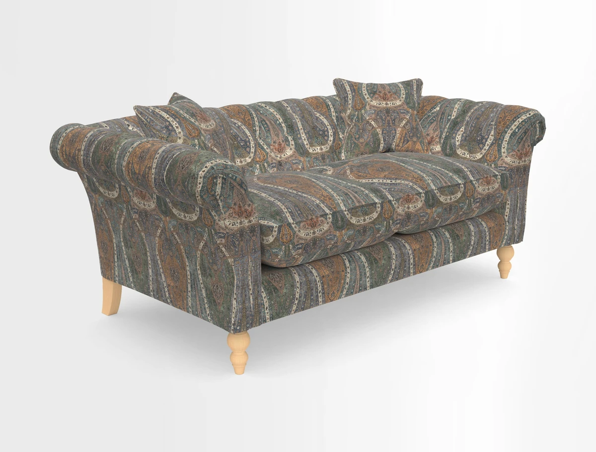 Sudbury Sofa in Linwood Omega Velvet Cognac