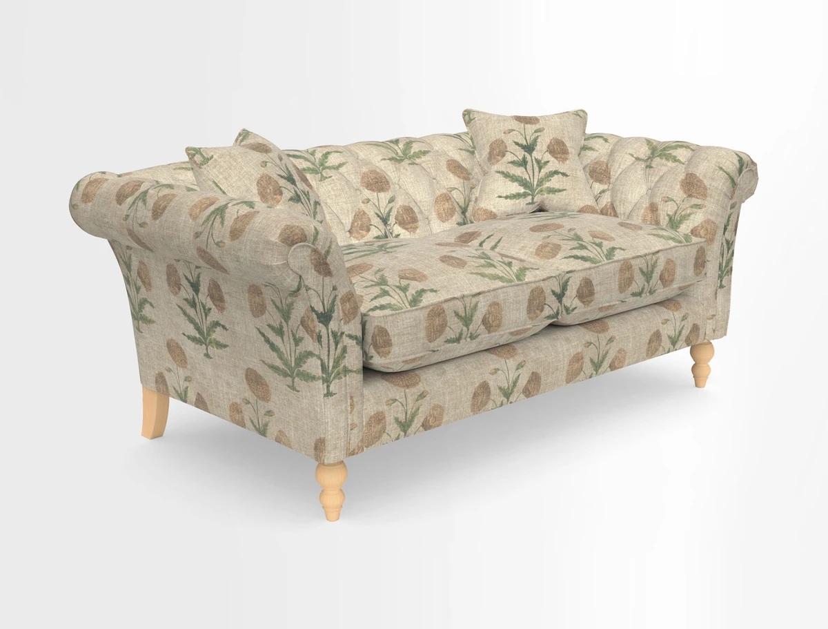 Sudbury Sofa in Linwood Omega Velvet Cognac