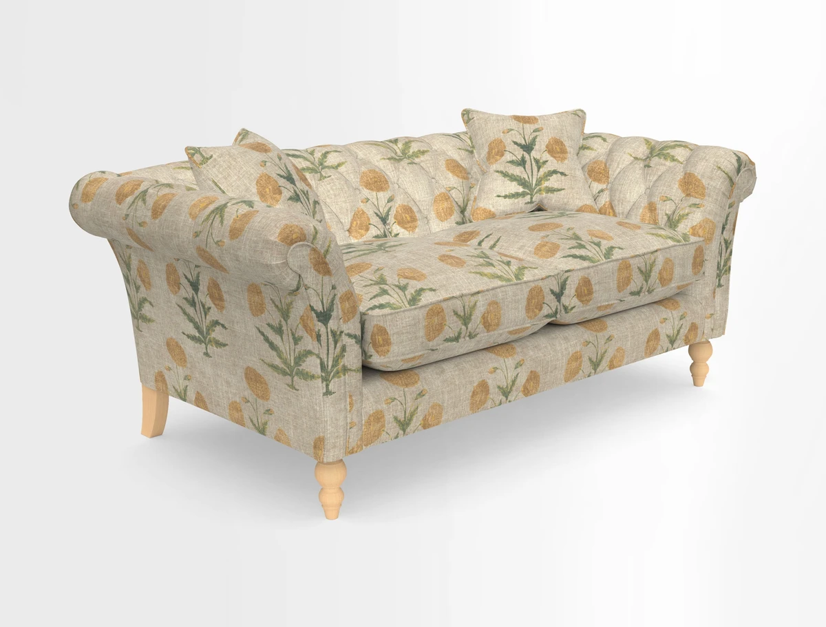 Sudbury Sofa in Linwood Omega Velvet Cognac