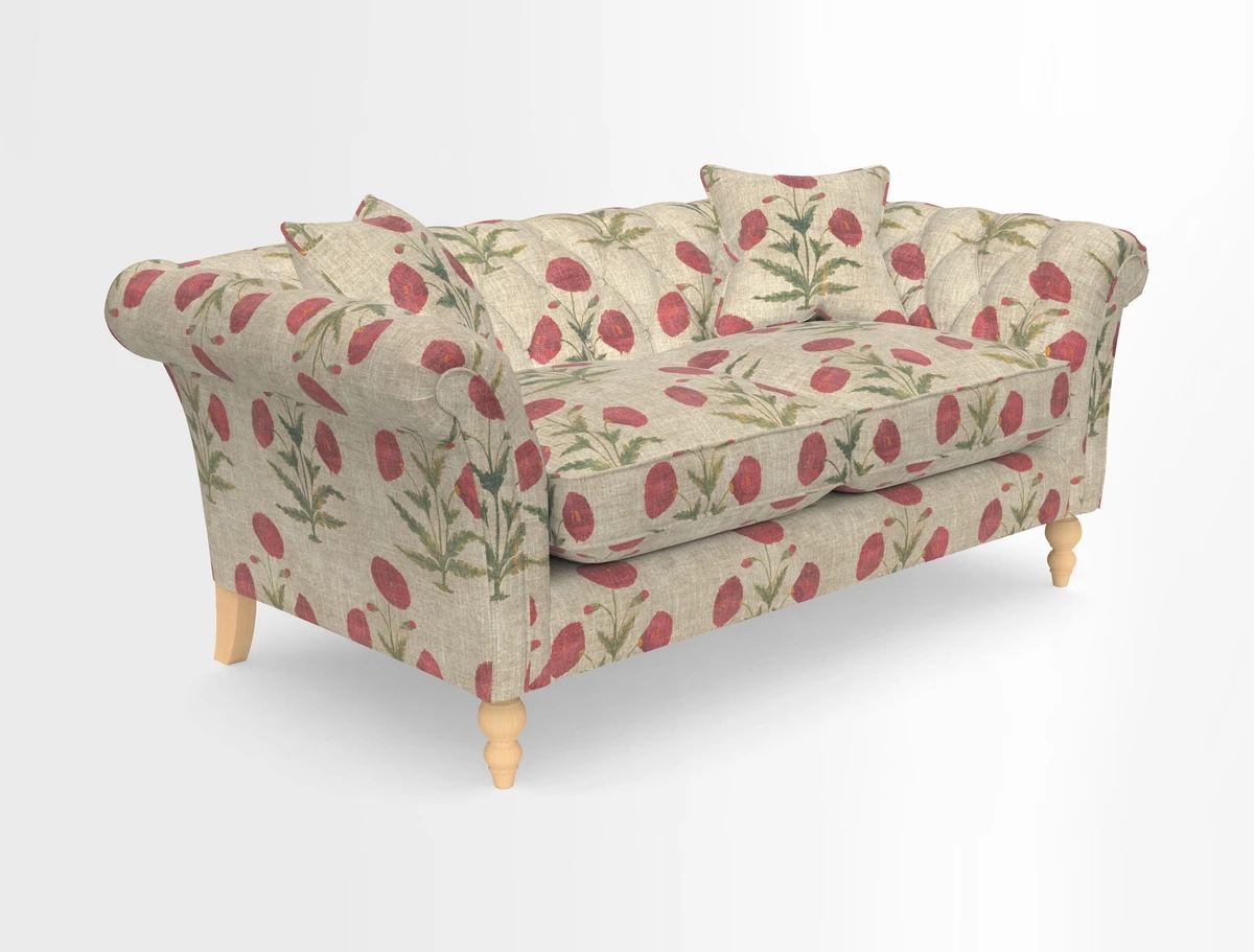 Sudbury Sofa in Linwood Omega Velvet Cognac