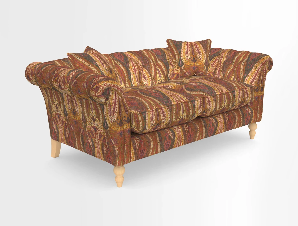 Sudbury Sofa in Linwood Omega Velvet Cognac