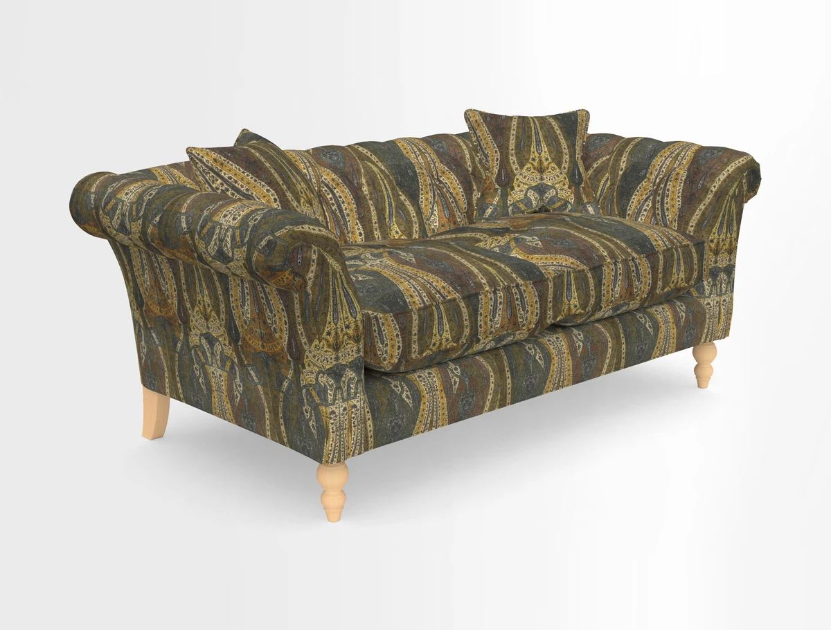 Sudbury Sofa in Linwood Omega Velvet Cognac