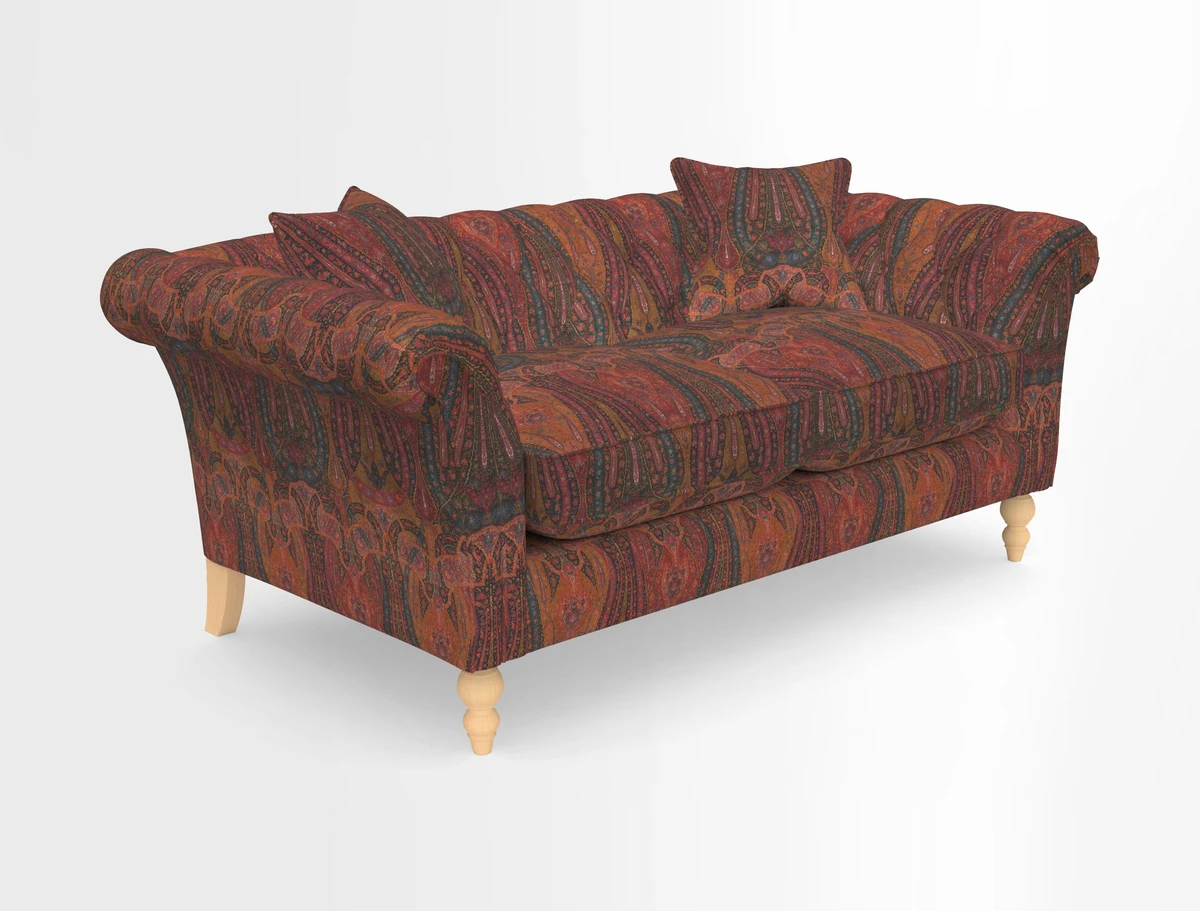 Sudbury Sofa in Linwood Omega Velvet Cognac