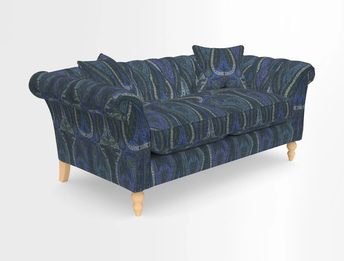 Sudbury Sofa in Linwood Omega Velvet Cognac