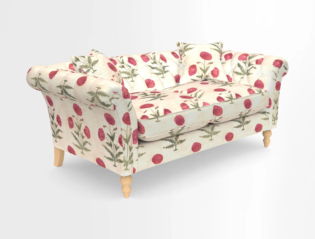 Sudbury Sofa in Linwood Omega Velvet Cognac