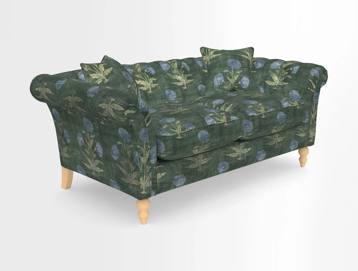 Sudbury Sofa in Linwood Omega Velvet Cognac