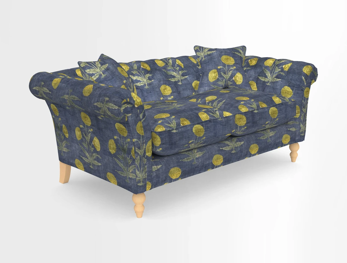Sudbury Sofa in Linwood Omega Velvet Cognac
