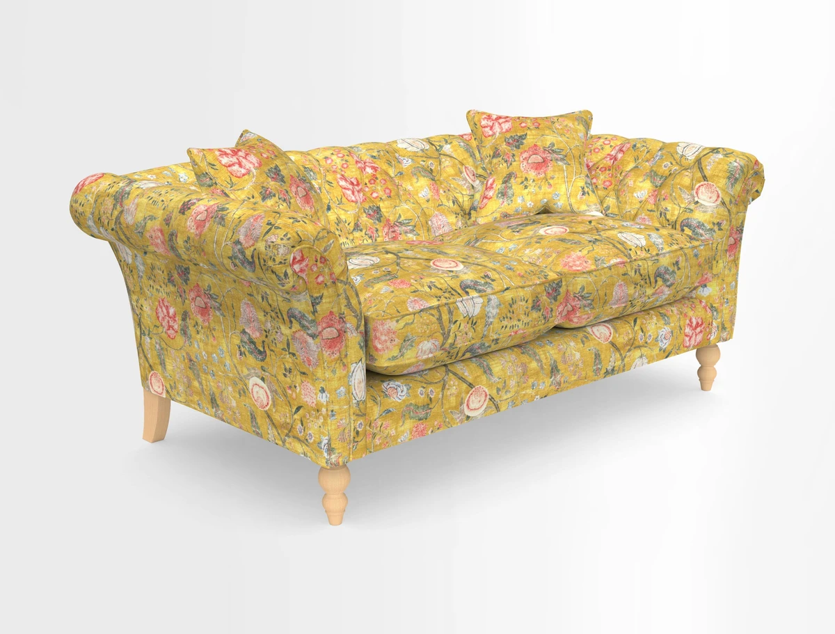 Sudbury Sofa in Linwood Omega Velvet Cognac