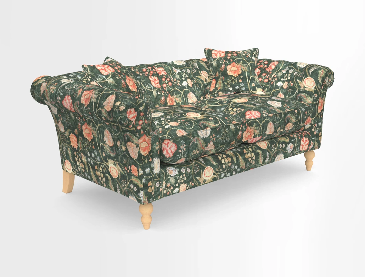 Sudbury Sofa in Linwood Omega Velvet Cognac