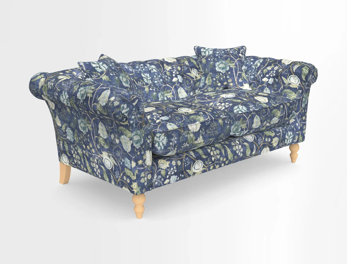 Sudbury Sofa in Linwood Omega Velvet Cognac