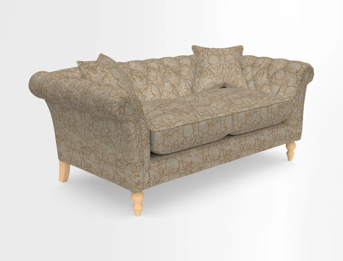 Sudbury Sofa in Linwood Omega Velvet Cognac