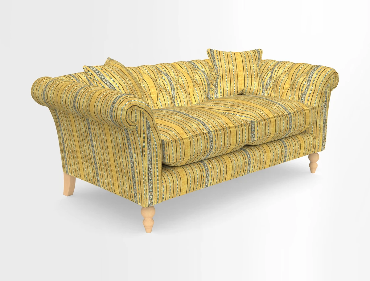 Sudbury Sofa in Linwood Omega Velvet Cognac